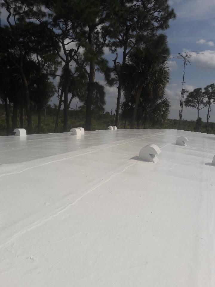 Roof coating project for a homeowner’s roof in Jensen Beach, Florida