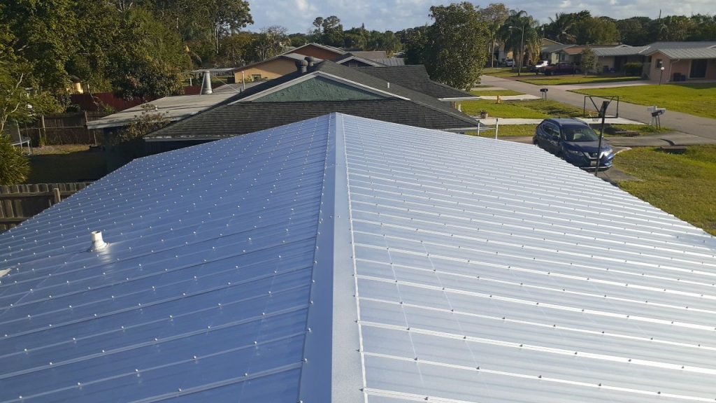 New Ribbed Metal Roof Installation on Residential Home in Stuart, FL