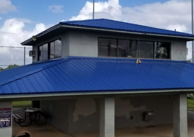 "Metal roof community center"